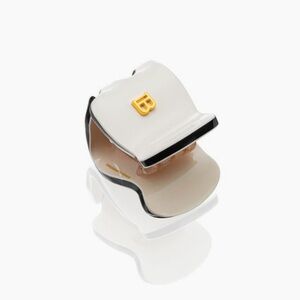NEW Balmain White and Gold Hair XS Clip